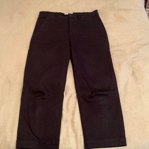 Black Everlane Straight Leg Cropped Pants